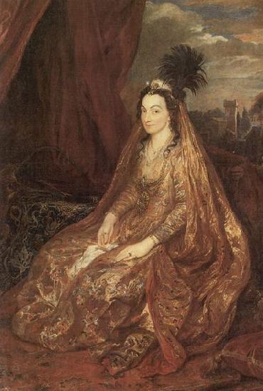  Portrat der Elisabeth oder Theresia Shirley in orientalischer Kleidung